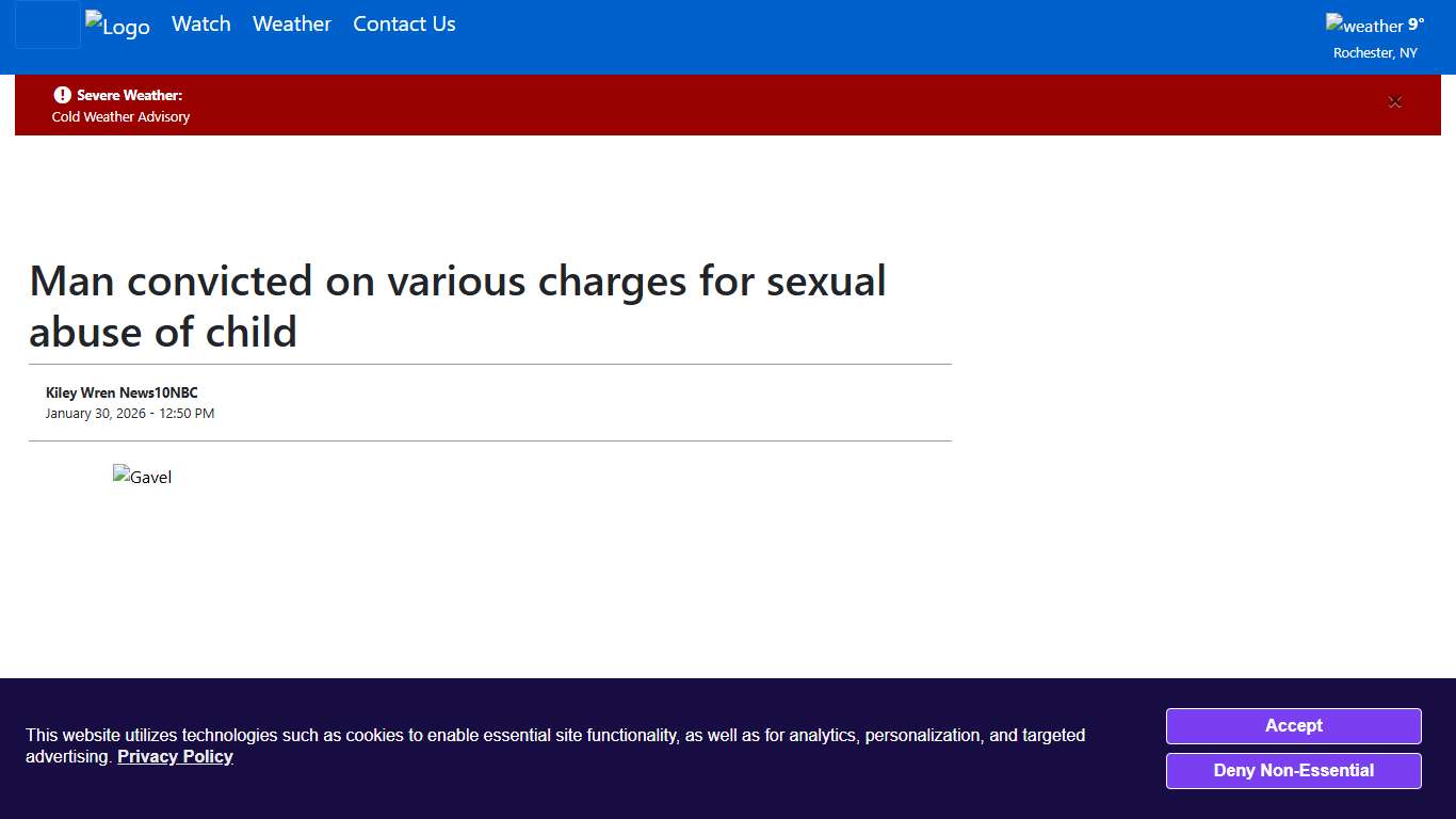 Man convicted on various charges for sexual abuse of child